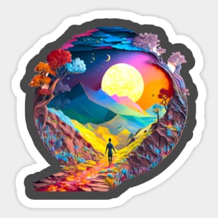 adventure in a unique city under the sun Sticker